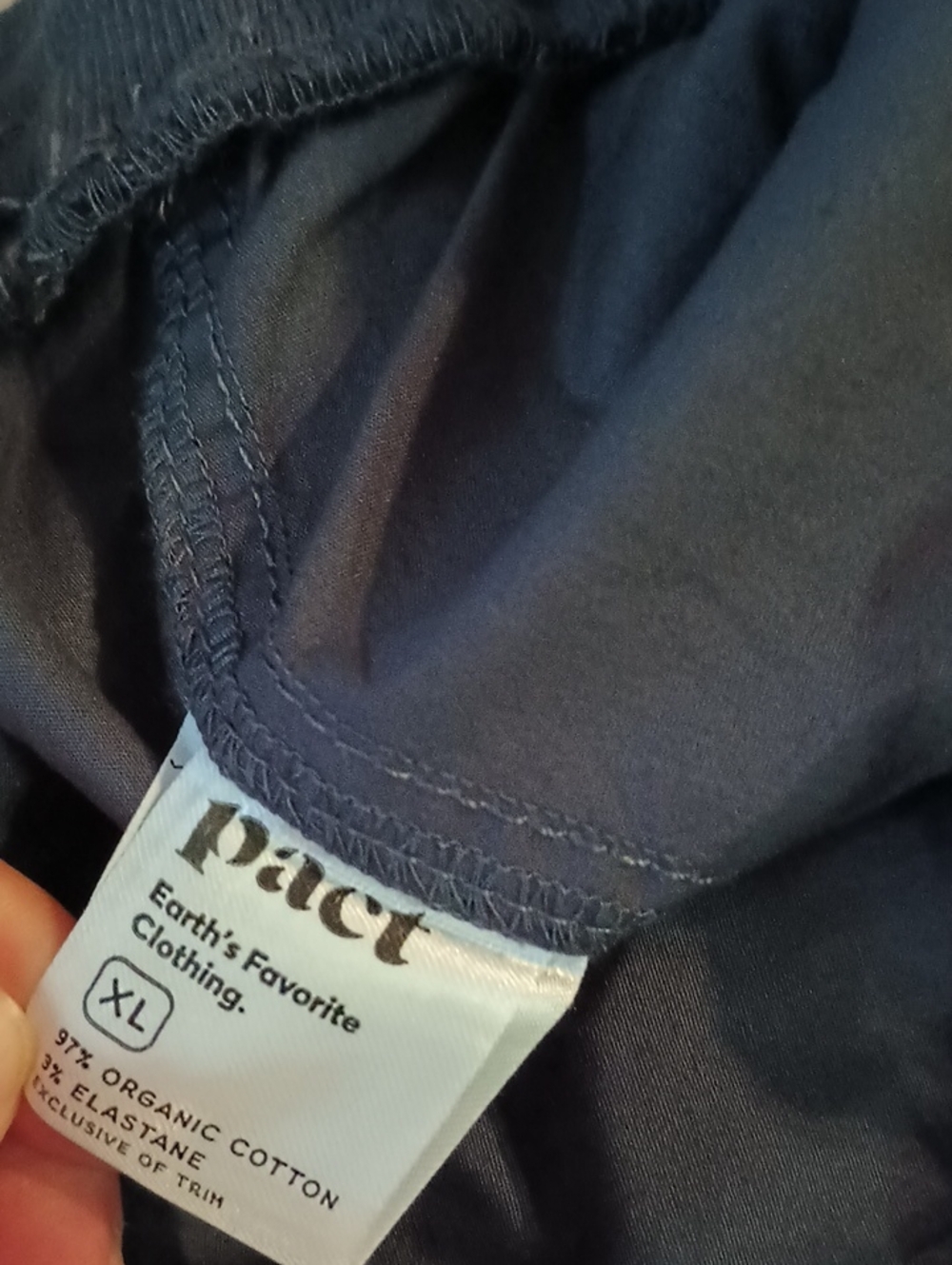 Pact Organic Women's Gray Cotton Poplin Wide Leg Stretch Pants XL - Picture 3 of 8